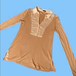 Theory Collared Cotton Shirt - Size Large